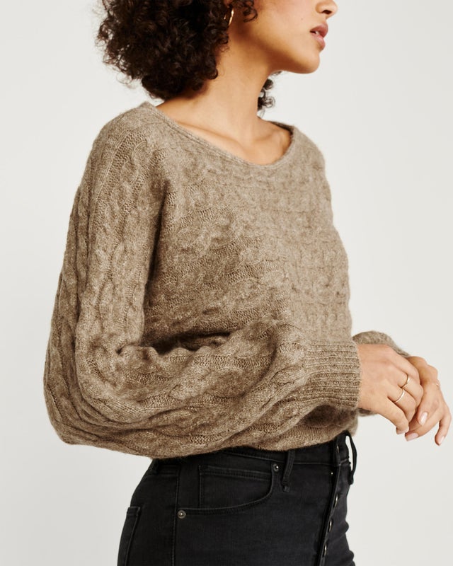 Cable Knit Dolman Sweater