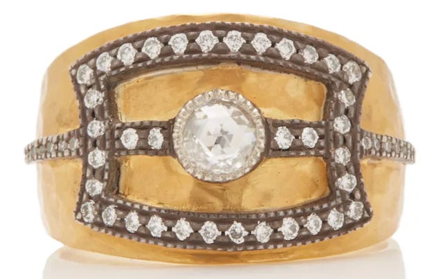 22k Gold and Diamond Deco Cigar Band