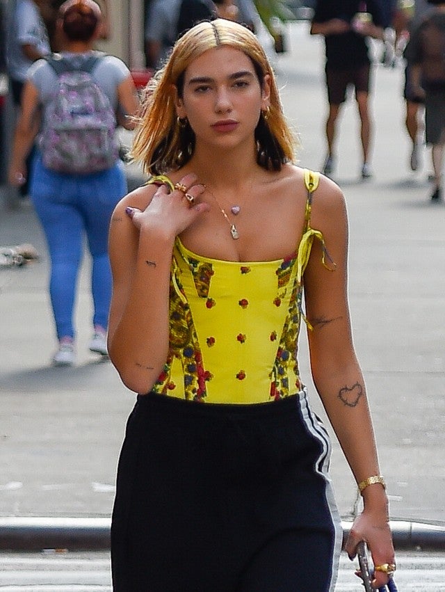 dua lipa blonde in nyc on oct 2