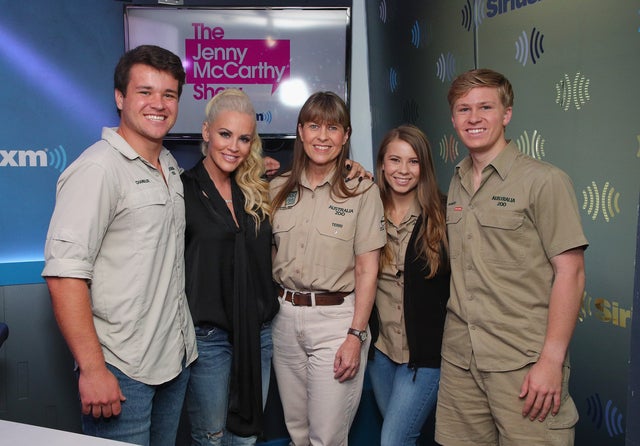 Chandler Powell, Jenny McCarthy and Terri, Bindi and Robert Irwin