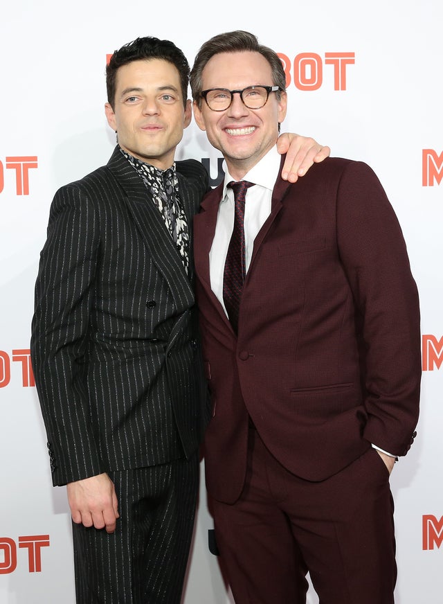 Rami Malek and Christian Slater at mr robot s4 premiere