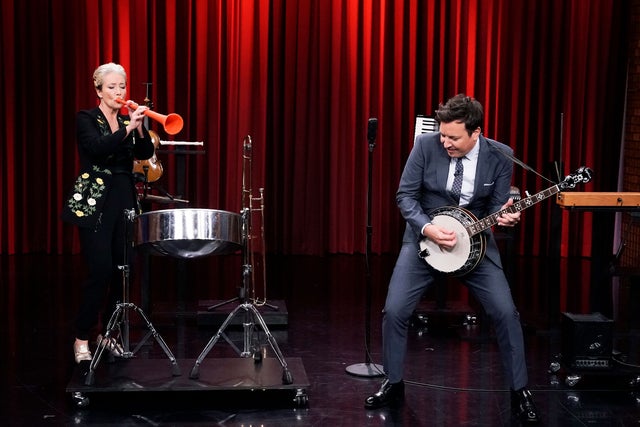 Emma Thompson and Jimmy Fallon 