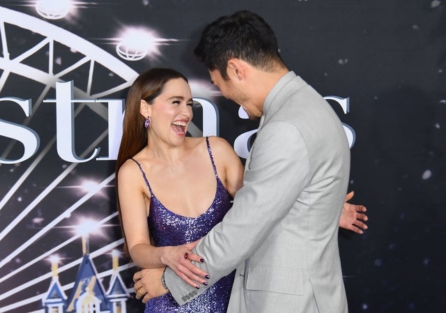 Emilia Clarke and Henry Golding at last christmas nyc premiere