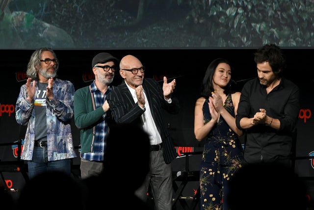 Michael Chabon, Alex Kurtzman, Sir Patrick Stewart, Isa Briones and Santiago Cabrera 