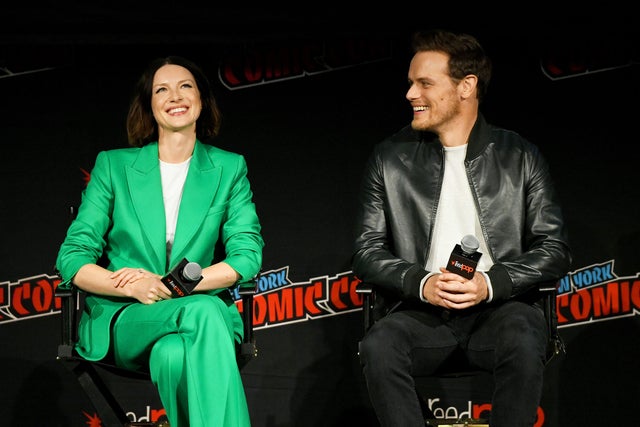 Caitriona Balfe and Sam Heughan at nycc