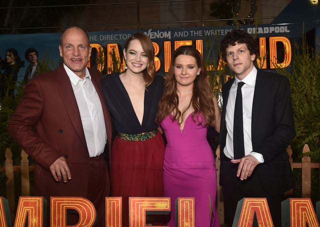 Woody Harrelson, Emma Stone, Abigail Breslin and Jesse Eisenberg 