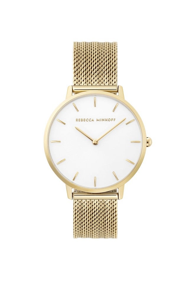 Major Gold Tone Mesh Bracelet Watch, 35MM