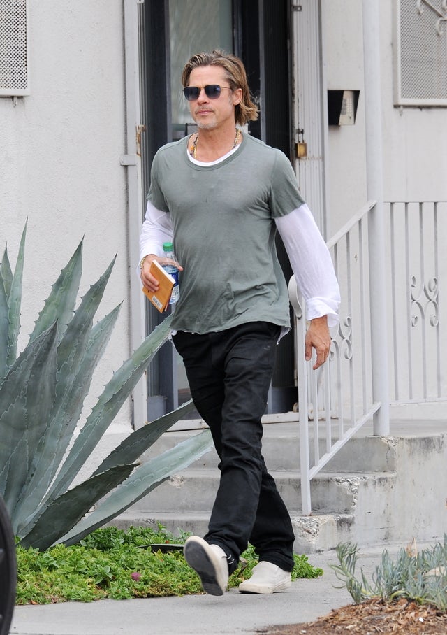 brad pitt at la office