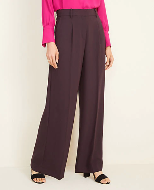 Pleated Wide Leg Pants