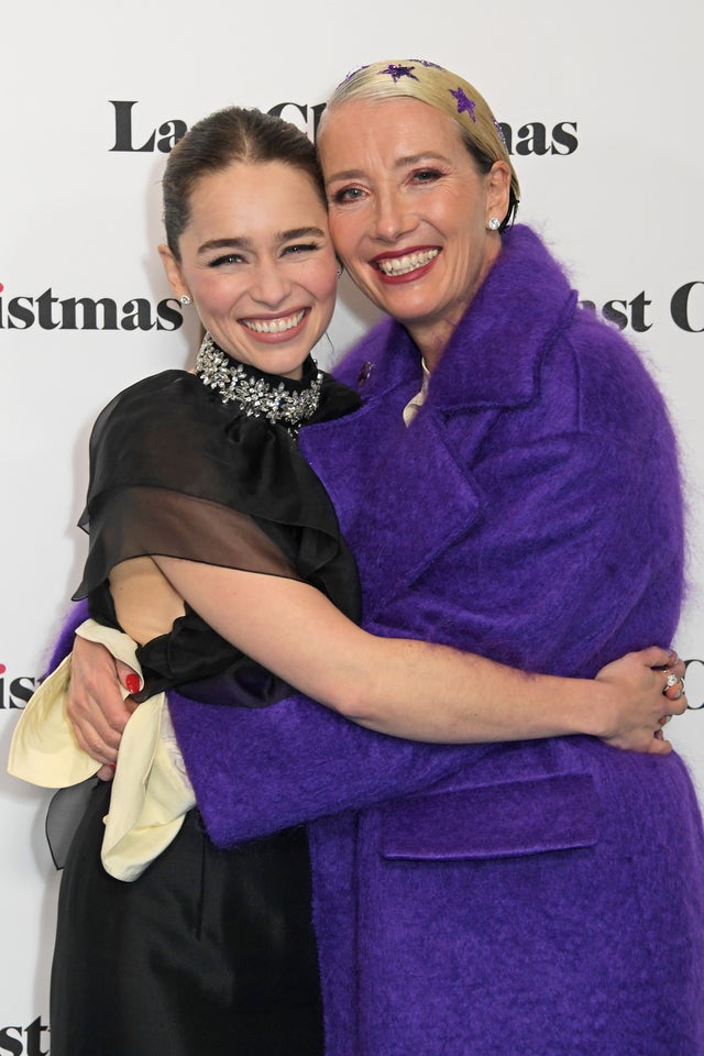 Emilia Clarke and Emma Thompson at Last Christmas premiere in london