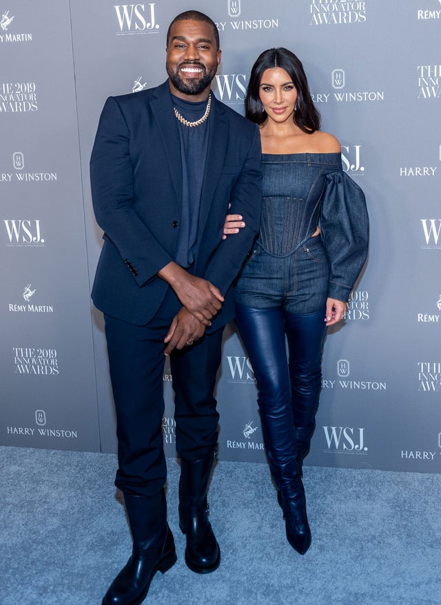 Kim Kardashian and Kanye West at WSJ