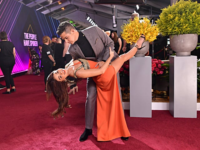 Sarah Hyland and Wells Adams at PCAs