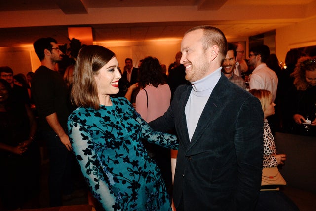 Lizzy Caplan and Aaron Paul 