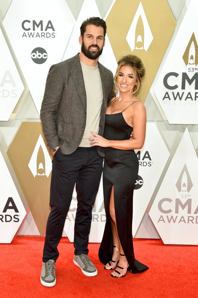 Eric Decker and Jessie James Decker at the 53rd annual CMA Awards
