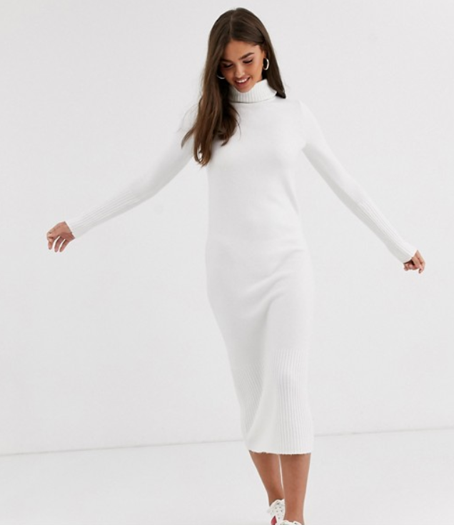 Turtleneck Column Knitted Dress