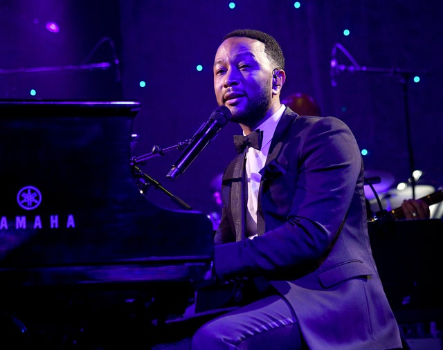 John Legend performs onstage during the Pre-GRAMMY Gala and GRAMMY Salute to Industry Icons Honoring Sean "Diddy" Combs 