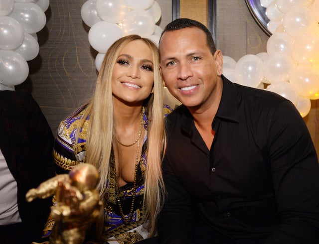 jennifer lopez and alex rodriguez at Jennifer Lopez's MTV VMA's Vanguard Award Celebration At Beauty & Essex In NY