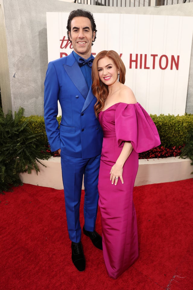 Sacha Baron Cohen and Isla Fisher at 2020 golden globes