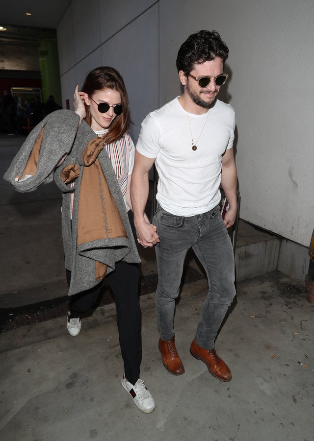 Rose Leslie and Kit Harington at lax