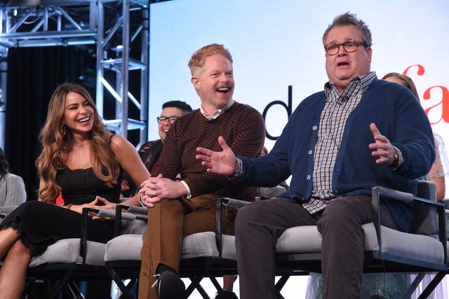 Sofia Vergara, Jesse Tyler Ferguson and Eric Stonestreet at tca winter 2020