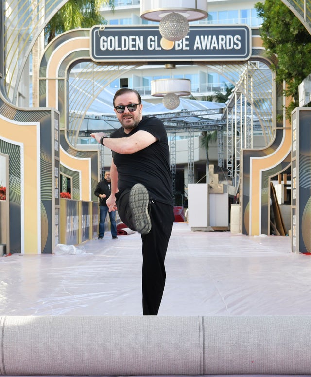 Ricky Gervais at the 77th Annual Golden Globe Awards Preview Day