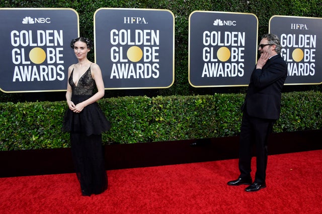 Rooney Mara and Joaquin Phoenix at 2020 golden globes