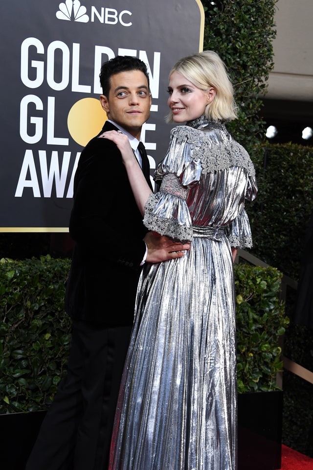 Rami Malek and Lucy Boynton at 2020 golden globes