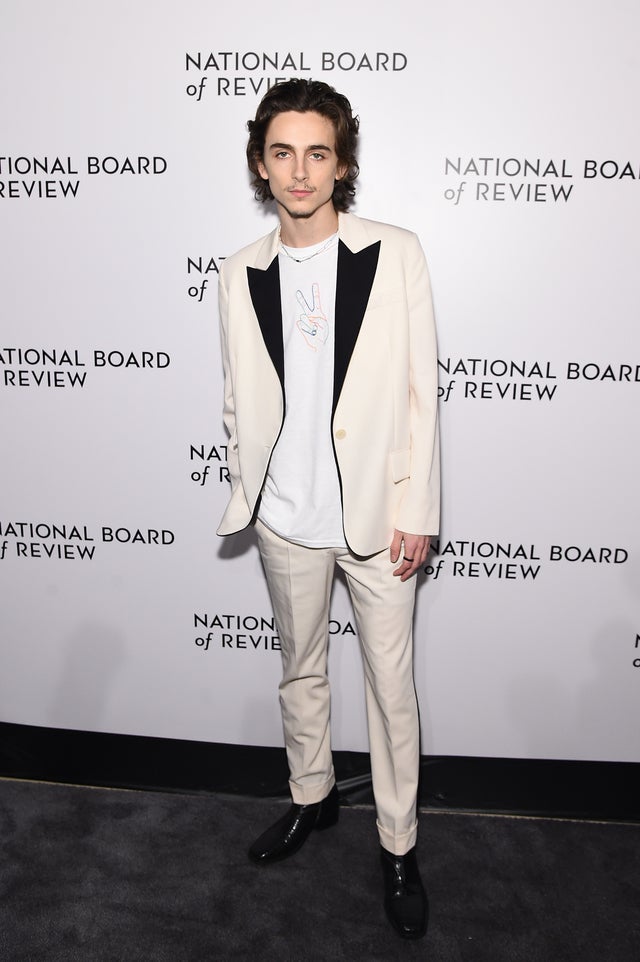 Timothée Chalamet at The National Board of Review Annual Awards gala