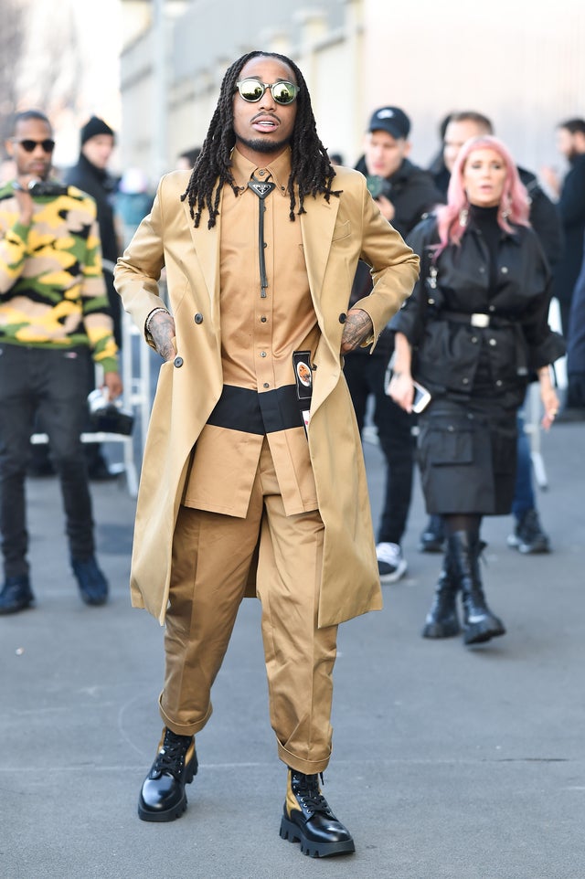 Quavo at the Prada fashion show in Milan