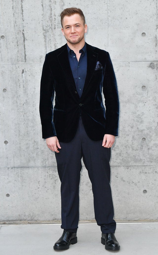 taron egerton at the Giorgio Armani fashion show in Milan