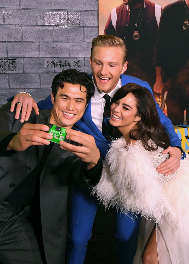 Charles Melton, Alexander Ludwig and Vanessa Hudgens