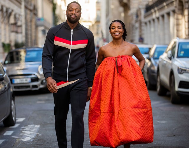 Dwyane Wade and Gabrielle Union at paris fashion week on day six