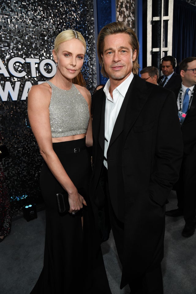 Charlize Theron and Brad Pitt at 2020 sag awards