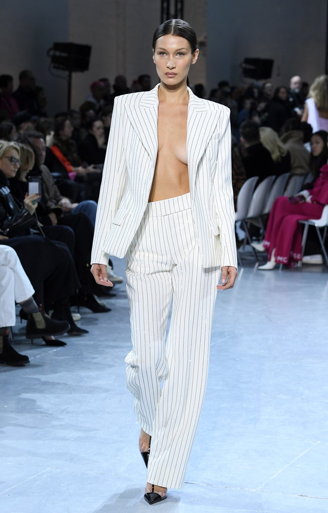 bella hadid in Alexandre Vauthier show during paris fashion week