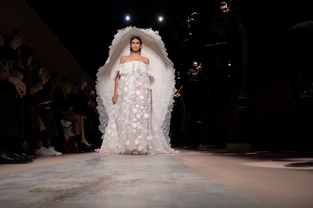 kaia gerber in givenchy show