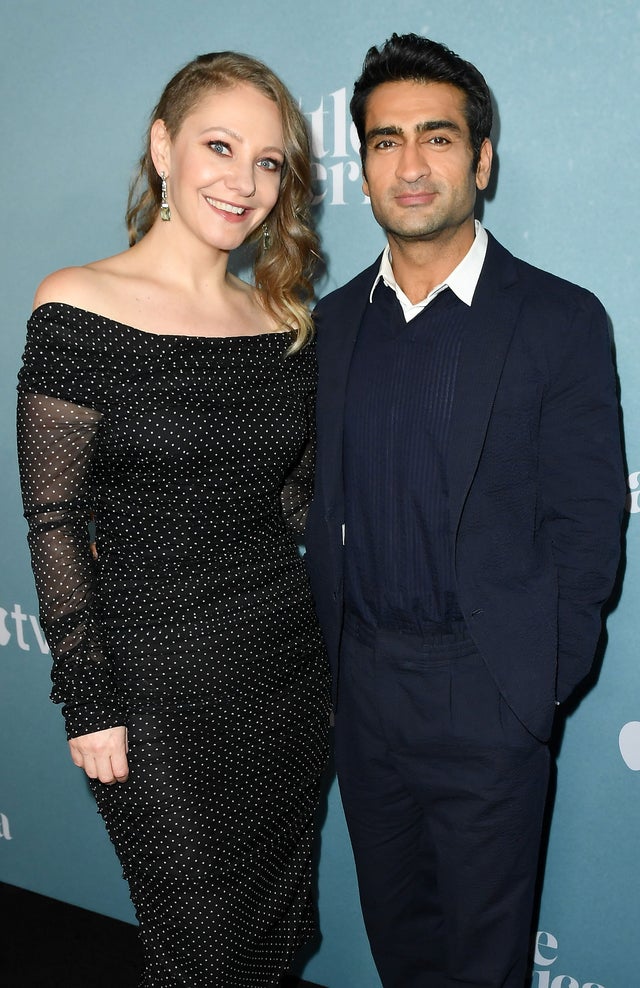 Emily V. Gordon and Kumail Nanjiani at little america premiere