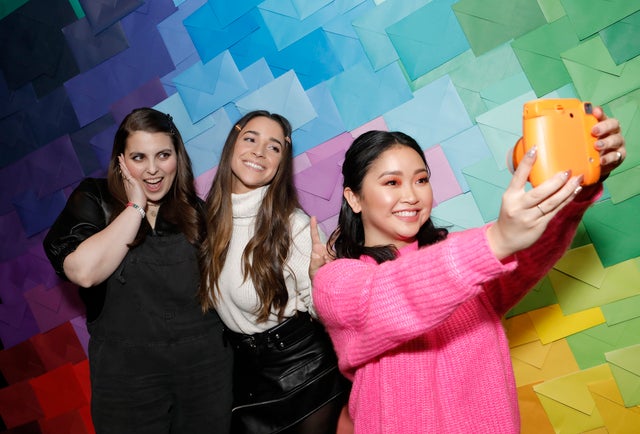 Beanie Feldstein, Aly Raisman and Lana Condor 