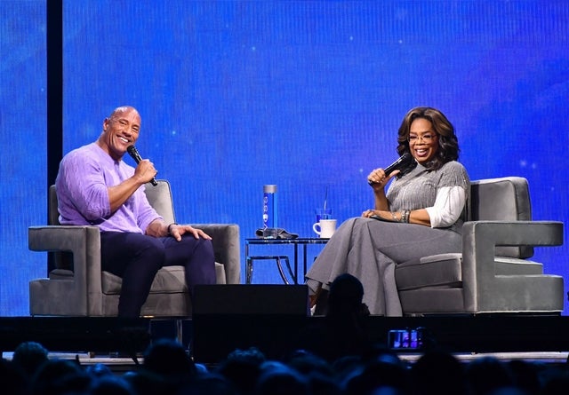 Dwayne Johnson and Oprah Winfrey 