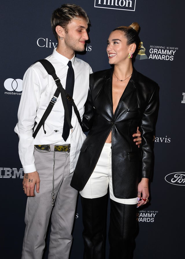 Anwar Hadid and Dua Lipa at pre-grammy gala