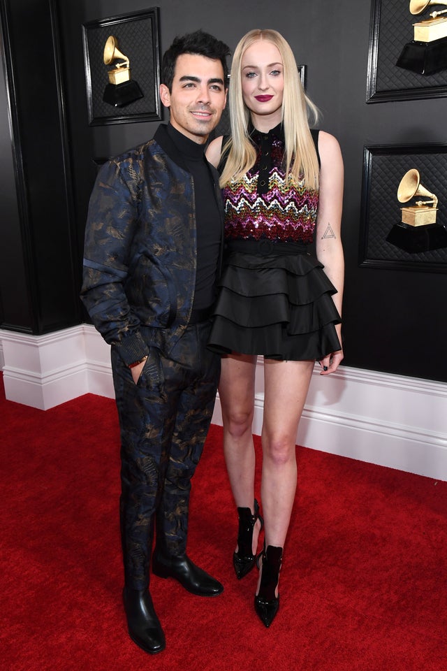 joe jonas and sophie turner at 2020 grammys