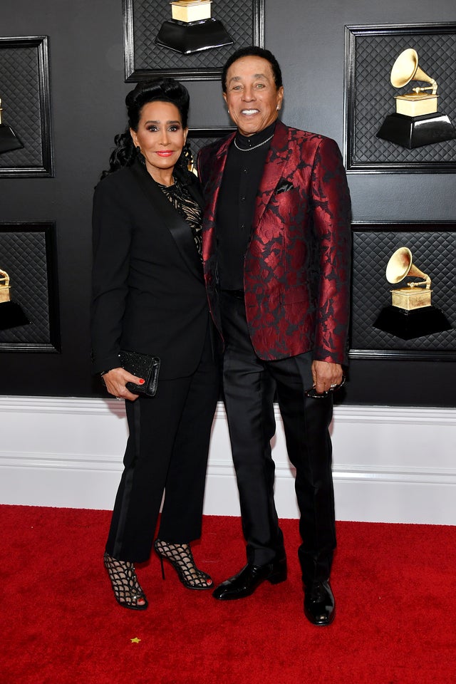 Frances Glandney and Smokey Robinson at 2020 grammys