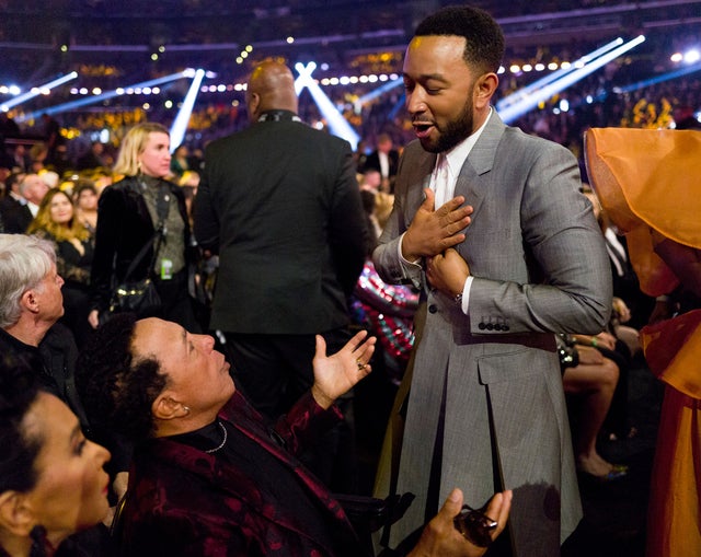 Smokey Robinson and John Legend at 2020 grammys