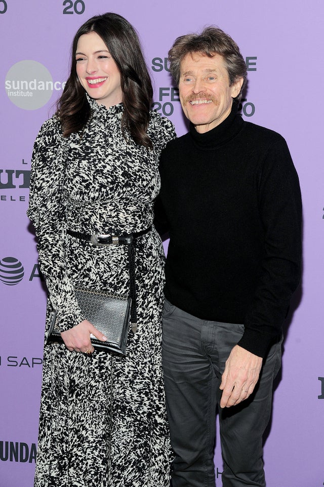 Anne Hathaway and Willem Dafoe