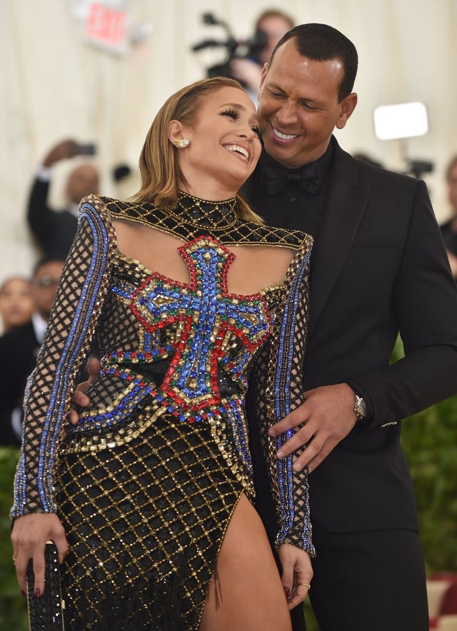 jennifer lopez and alex rodriguez at 2018 met gala