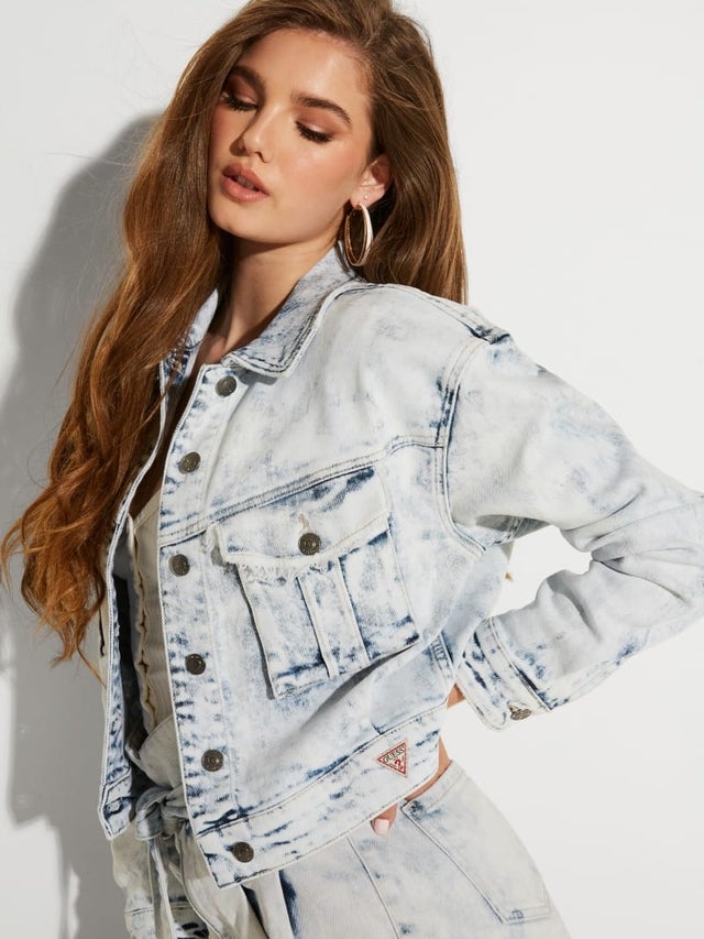 Cinched Waist Denim Jacket