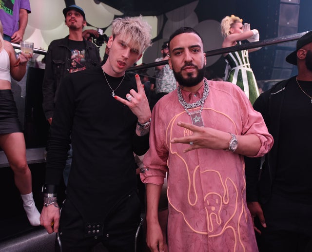 Machine Gun Kelly and French Montana at liv in miami