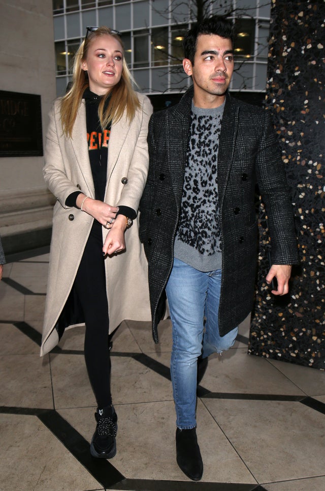 sophie turner and joe jonas out in london on 1/30