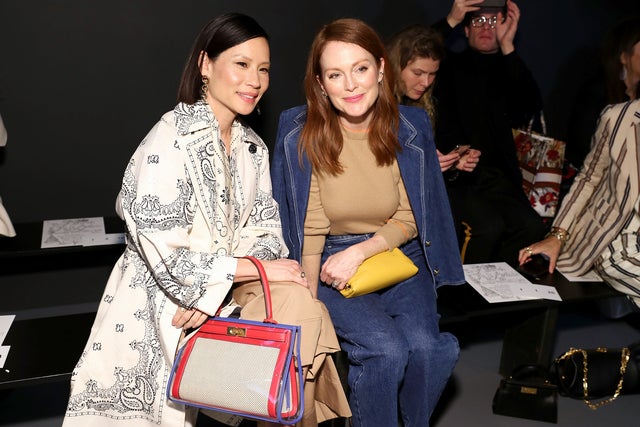 Lucy Liu and Julianne Moore at Tory Burch F/W 2020 fashion show