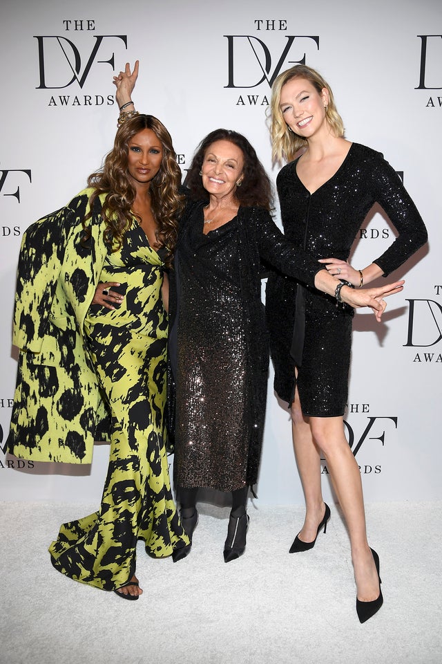 Iman, Diane von Furstenberg and Karlie Kloss at 2020 dvf awards