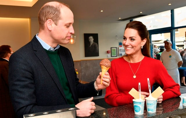 Prince William and Kate Middleton get ice cream in wales